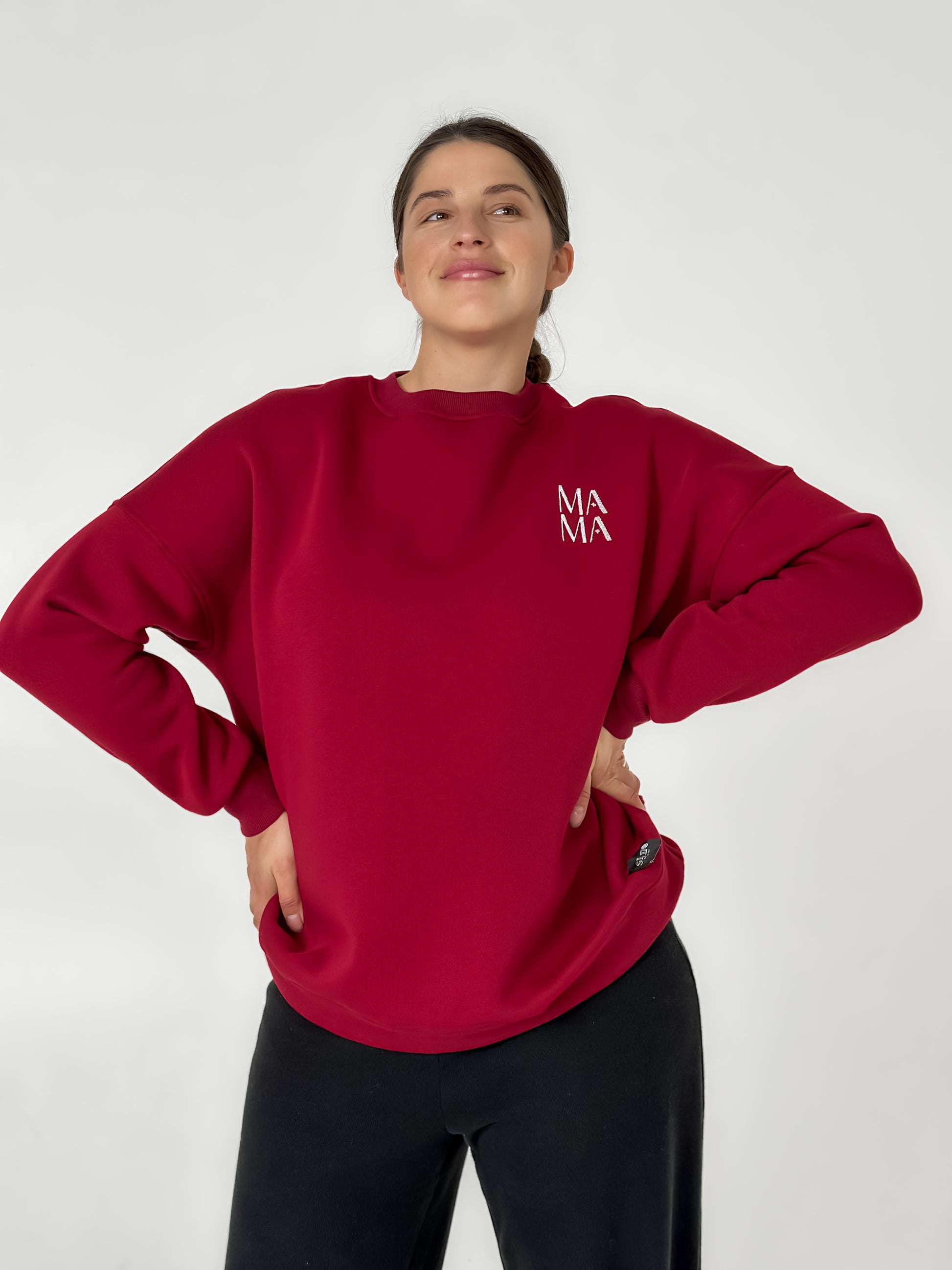 Moteriškas džemperis su pūkeliu “MAMA”