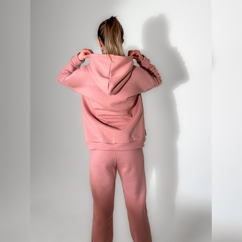 Oversize stiliaus komplektas moterims iš storo pūkelio  “Pelenų rožė”
