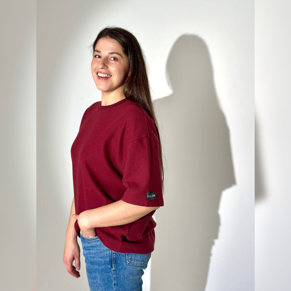 Megzto trikotažo palaidinė "Bordo"