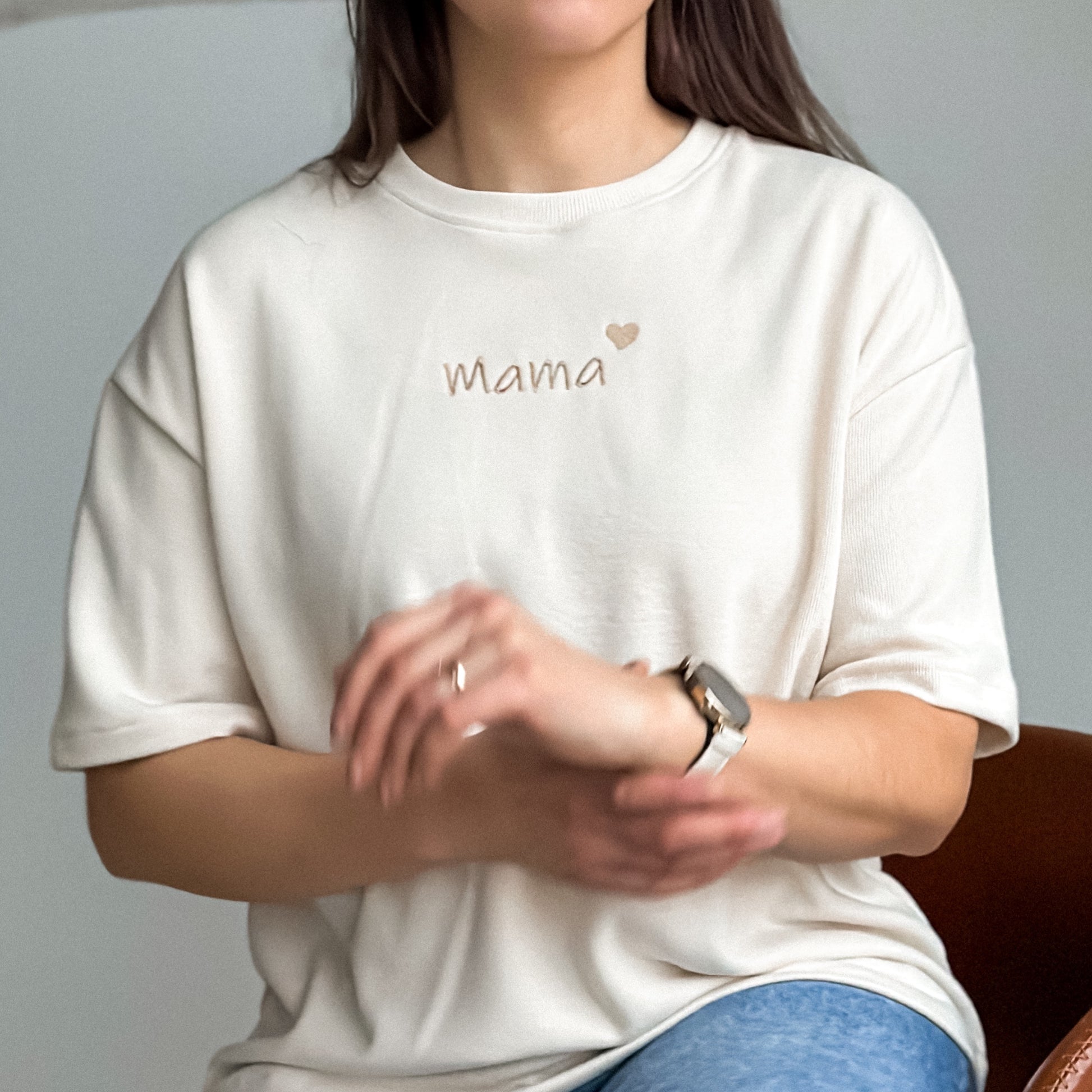 Megzto trikotažo palaidinė "Mama"
