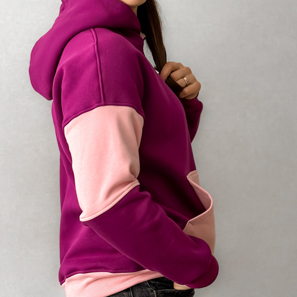 Zero waste oversize džemperis "Caspia / baby pink"